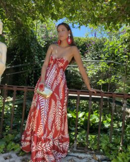 Vestido Iguazú rouge