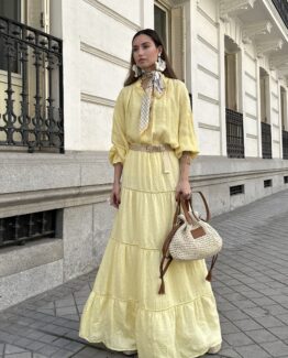 Falda Petra butter yellow