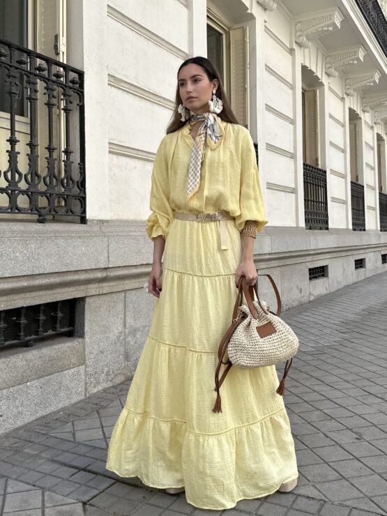 Falda Petra butter yellow