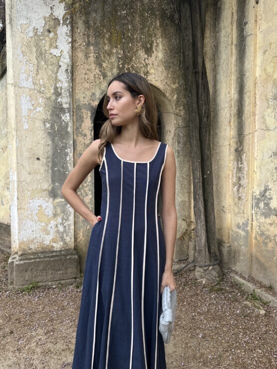 Vestido Cayetana azul - Imagen 9