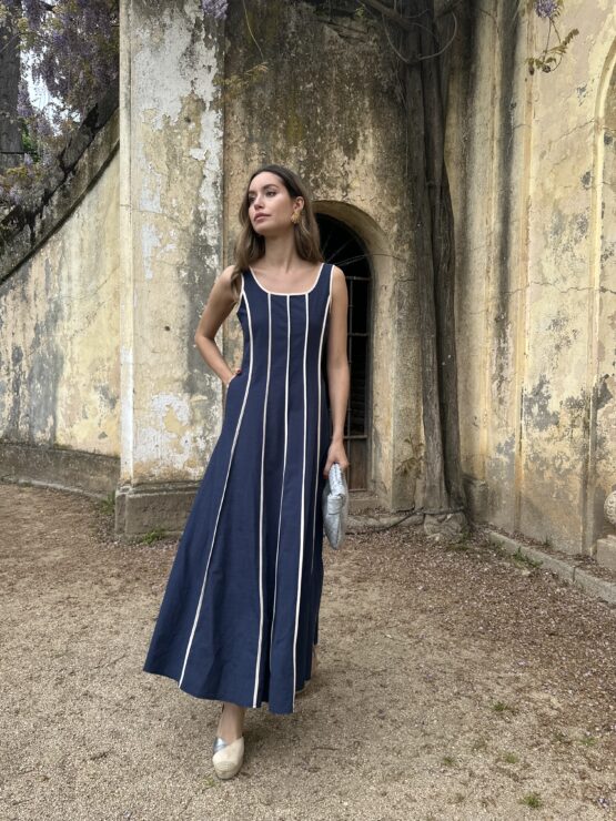 Vestido Cayetana azul - Imagen 8