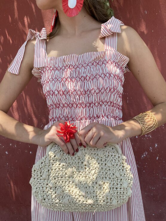 Vestido rayas napoli rouge