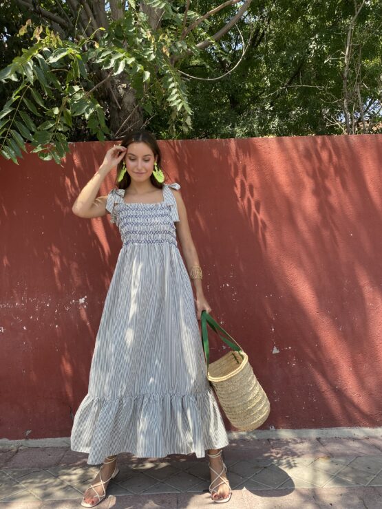 Vestido rayas napoli azul marino