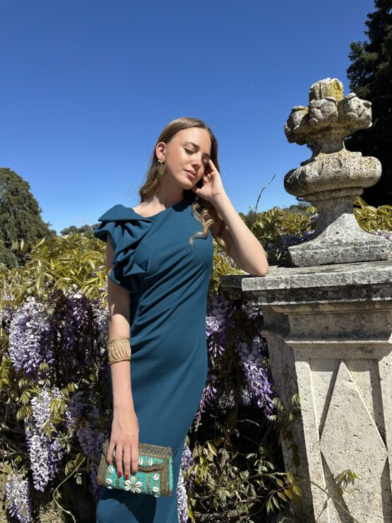 Vestido Leonor petróleo - Imagen 4