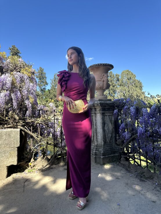 Vestido Leonor buganvilla