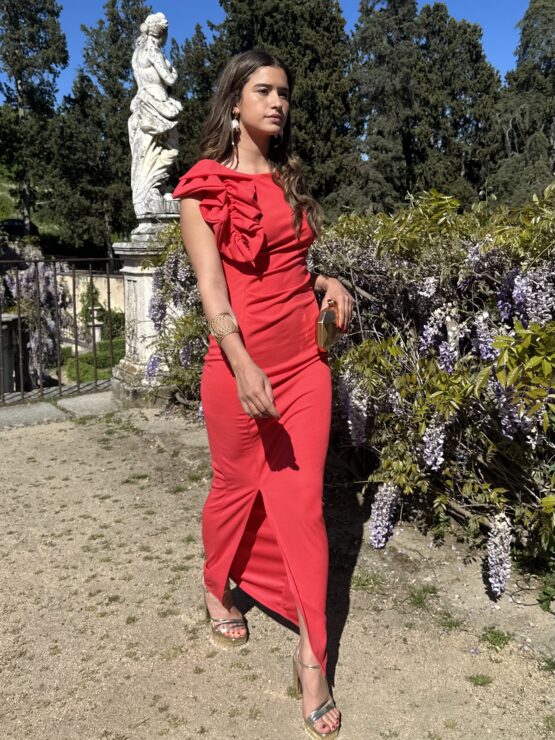 Vestido Leonor coral - Imagen 8