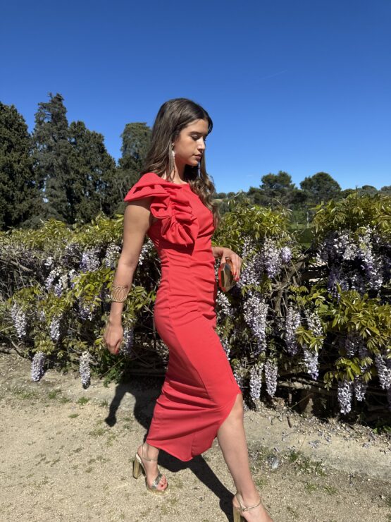 Vestido Leonor coral - Imagen 3
