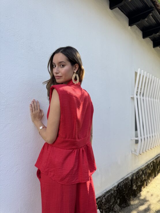 Conjunto de crep rojo - Imagen 5