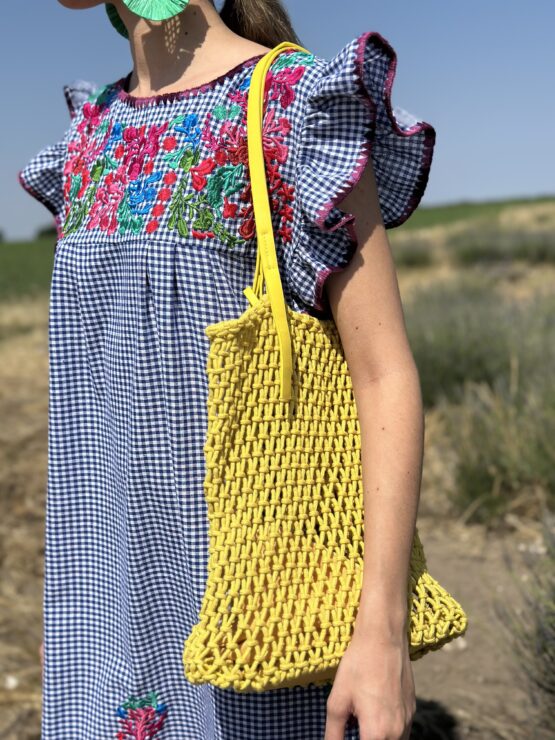 Bolso cuerda amarillo - Imagen 3