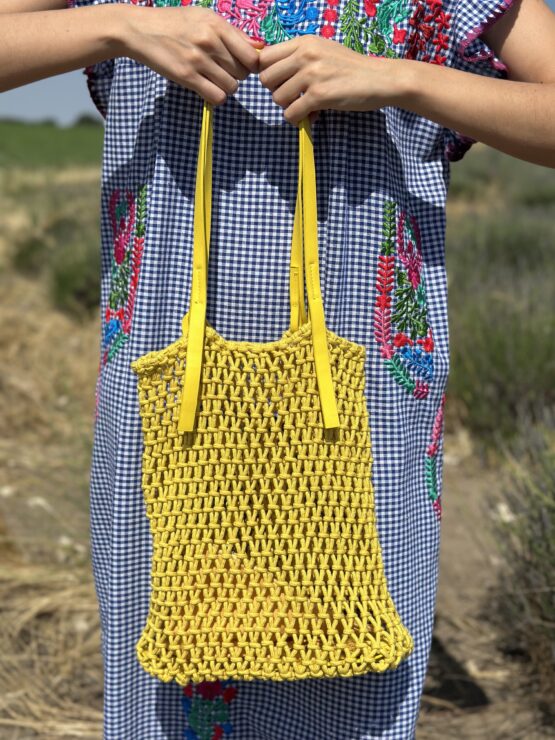 Bolso cuerda amarillo - Imagen 2
