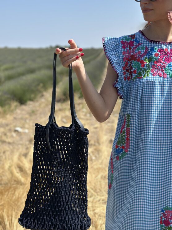 Bolso cuerda azul marino - Imagen 4