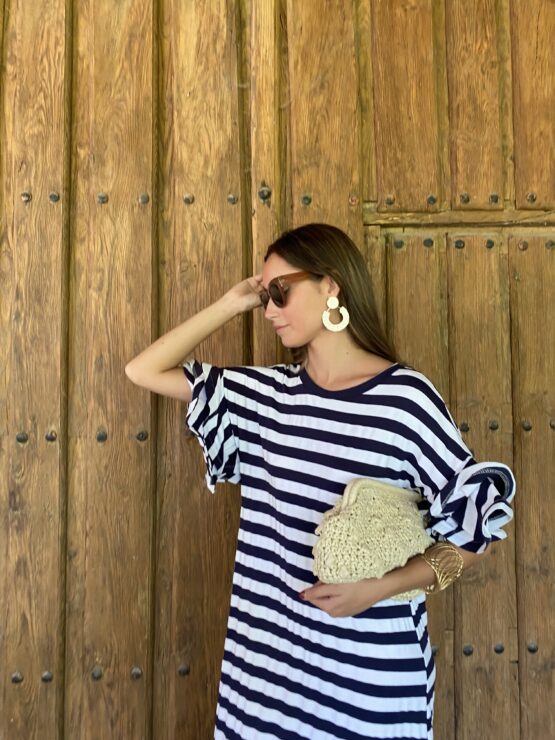 Vestido Marbella stripes marino - Imagen 3