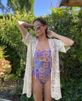 Bañador paisley purple
