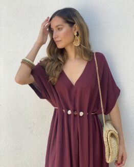 Vestido Palermo granate
