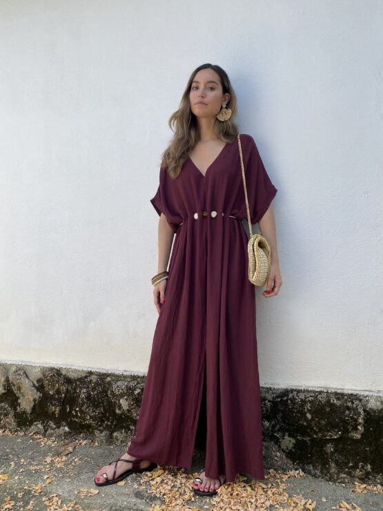Vestido Palermo granate - Imagen 3