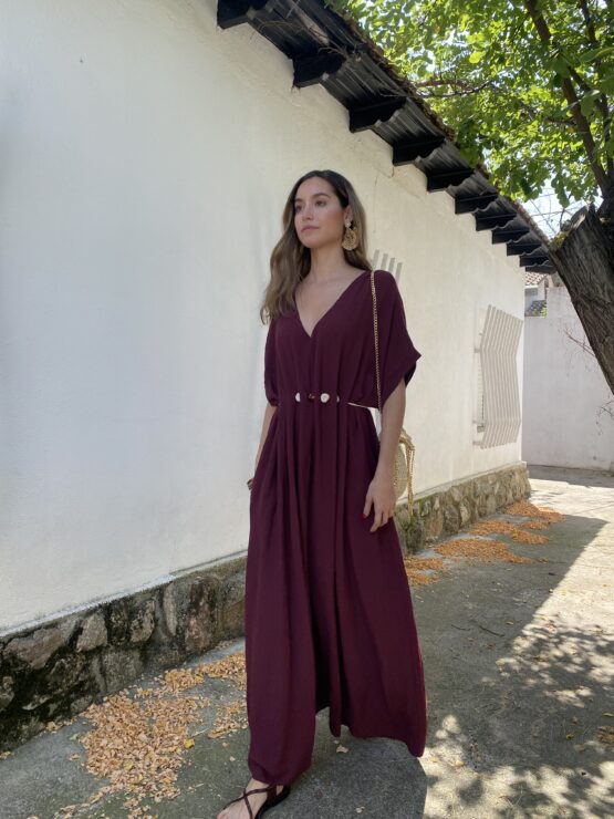 Vestido Palermo granate - Imagen 5