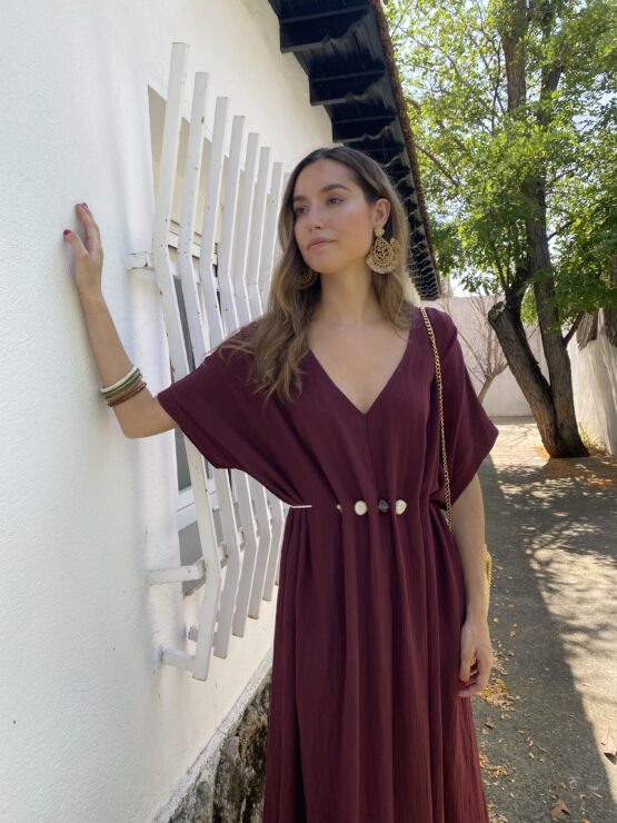 Vestido Palermo granate - Imagen 2