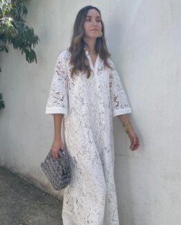 Vestido encaje bordado margaret