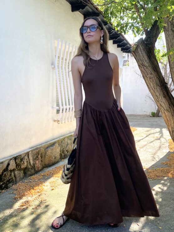 Vestido Mónaco chocolate