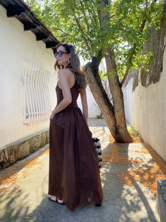 Vestido Mónaco chocolate - Imagen 2