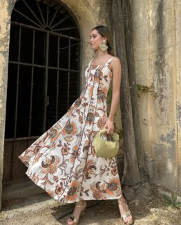 Vestido saint tropez teja