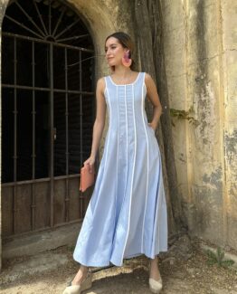 Vestido Cayetana sky Blue