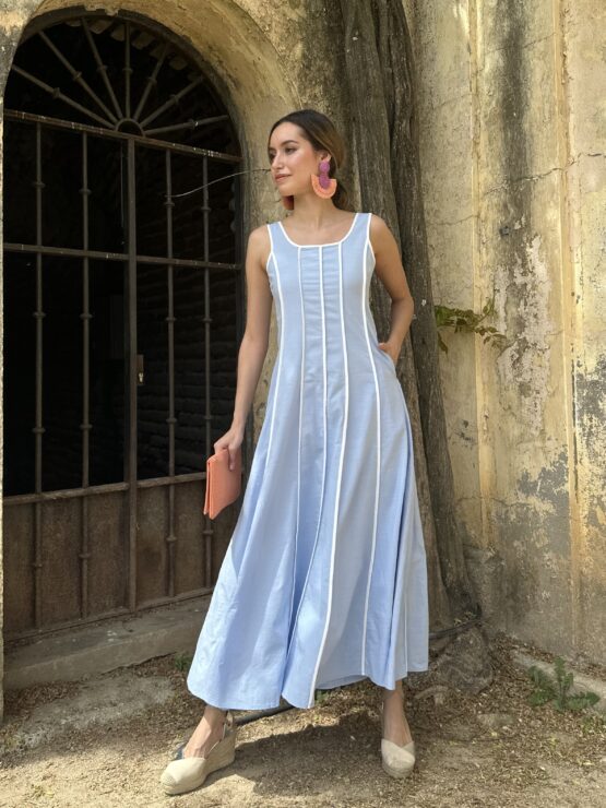 Vestido Cayetana sky Blue