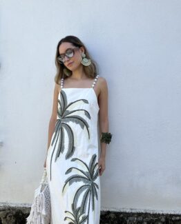 Vestido bordado tropicana
