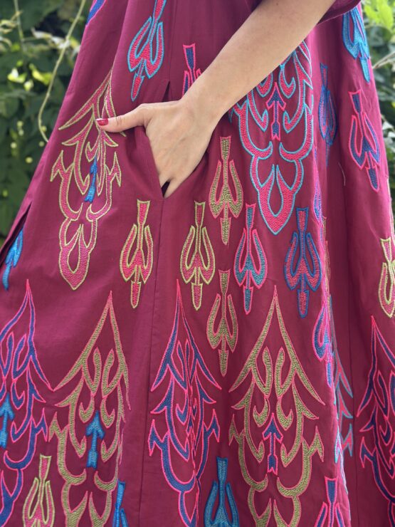 Vestido Denia bordado buganvilla - Imagen 5