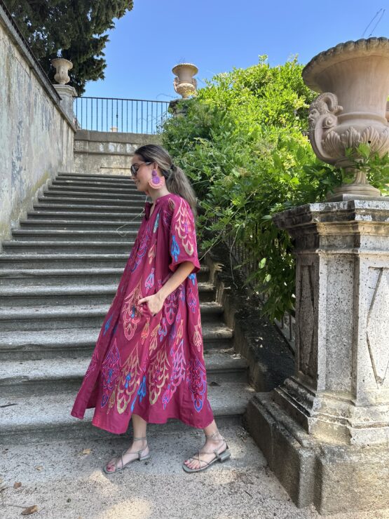 Vestido Denia bordado buganvilla - Imagen 7