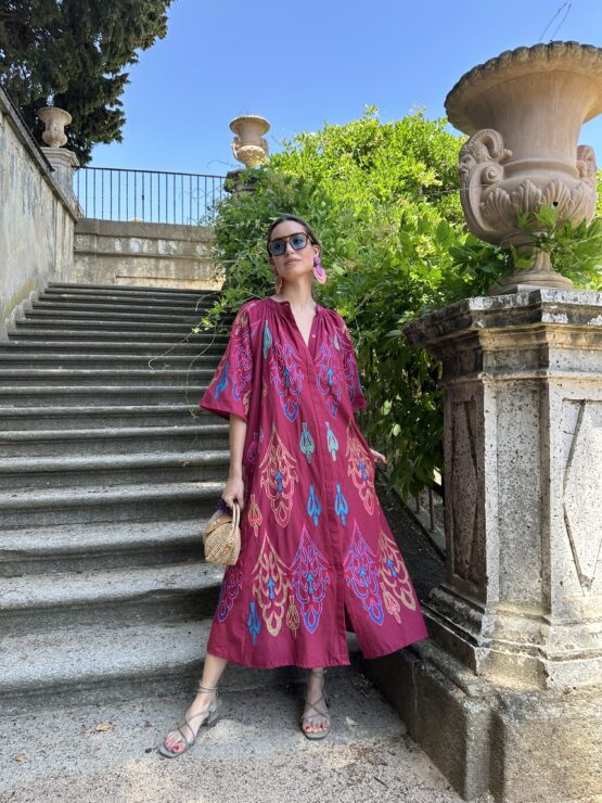 Vestido Denia bordado buganvilla - Imagen 6