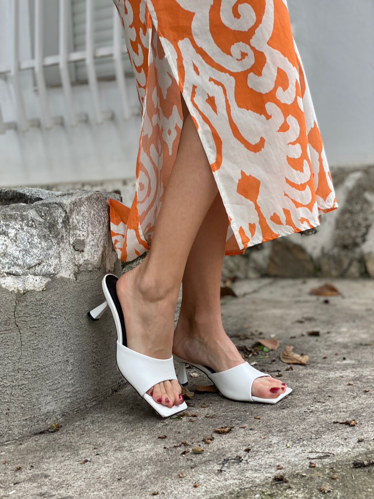 Sandalia Tacón Blanco