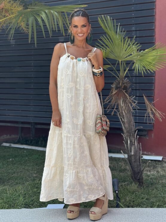 Vestido flora  bordado - Imagen 4