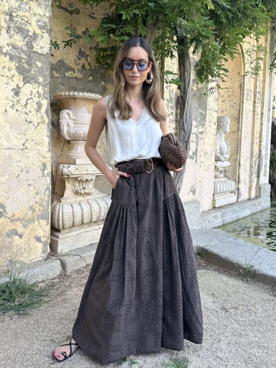 Falda pippa bordado inglés