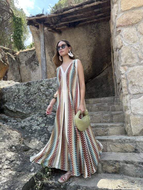 Maxi vestido  zigzag - Imagen 3