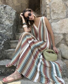 Maxi vestido  zigzag