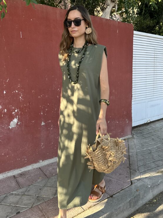 Vestido Valentina khaki - Imagen 4