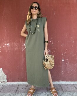 Vestido Valentina khaki
