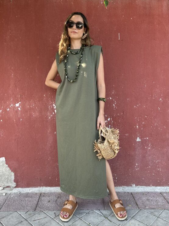 Vestido Valentina khaki