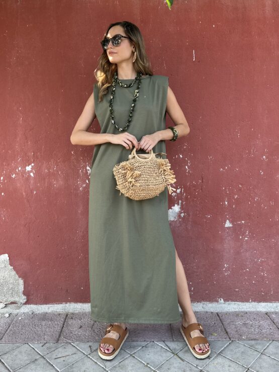 Vestido Valentina khaki - Imagen 3